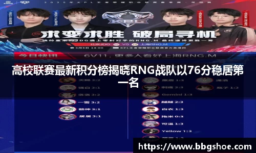高校联赛最新积分榜揭晓RNG战队以76分稳居第一名